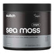 Container of Switch Nutrition Organic Irish Sea Moss capsules on a white background. 60 veg caps, 30 serves.