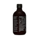 The Beauty Chef Collagen Boost 500ml dark glass bottle turned to show the back label with a nutrition table on a plain white background