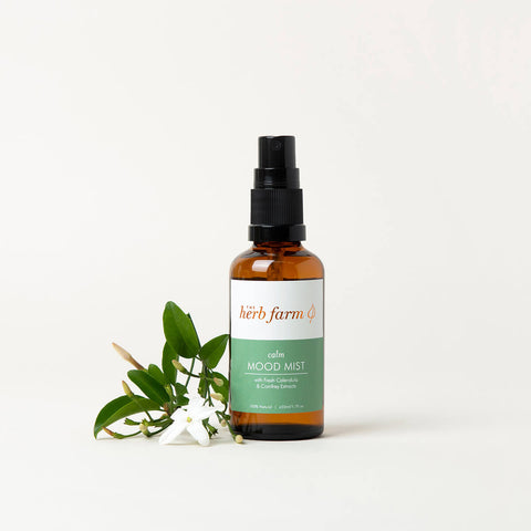 50ml spray bottle The Herb Farm Calm Mood Mist with fresh calendula and comfrey extracts.