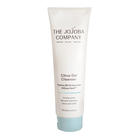 Tube of The Jojoba Company Citrus Gel Cleanser on a white background