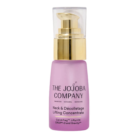 30ml The Jojoba Company Neck & Décolletage Lifting Concentrate, lift, firms, and redefines neck, décolletage, and jawline.