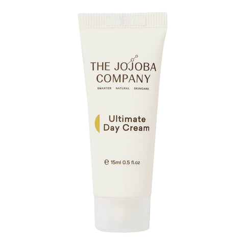 Tube of The Jojoba Company Ultimate Day Cream on a white background.