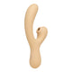 The Natural Love Company Camphor, a classic rabbit vibrating dildo without the bunny ears, replaced by a clitoral suction cup.