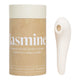The Natural Love Company Jasmine next to its box, a clitoral sucking vibrator.