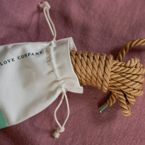The Natural Love Company Kanuka Bondage Rope, a versatile play rope 5 metres in length.
