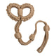 The Natural Love Company Kanuka Handcuffs, soft handcuffs with control cord.