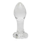 The Natural Love Company Litsea, a classic tear drop shaped butt plug made of glass.