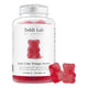 Unichi Apple Cider Vinegar Gummy 60 gummies in a jar with red bear shaped gummies in front, front view on a plain white background