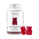 Unichi Cranberry Extract Gummy 60 gummies in a jar with red bear shaped gummies in front, front view on a plain white background