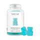 Unichi Hair Boost Gummy Pro 60 gummies in a jar with blue bear shaped gummies in front, front view on a plain white background