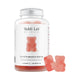 Unichi Pre & Probiotics Gummy 60 gummies in a jar with pink bear shaped gummies in front, front view on a plain white background
