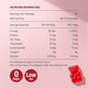 Nutrition information of Unichi Saffron Gummy Pro, a daily saffron supplement infused with passionfruit and lemon flavours.