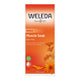 Weleda Arnica Muscle Soak 200ml orange box with white lettering and arnica flowers, front of the box on a plain white background