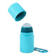 Wotnot sunscreen roll-on applicator with lid off and carabiner.  